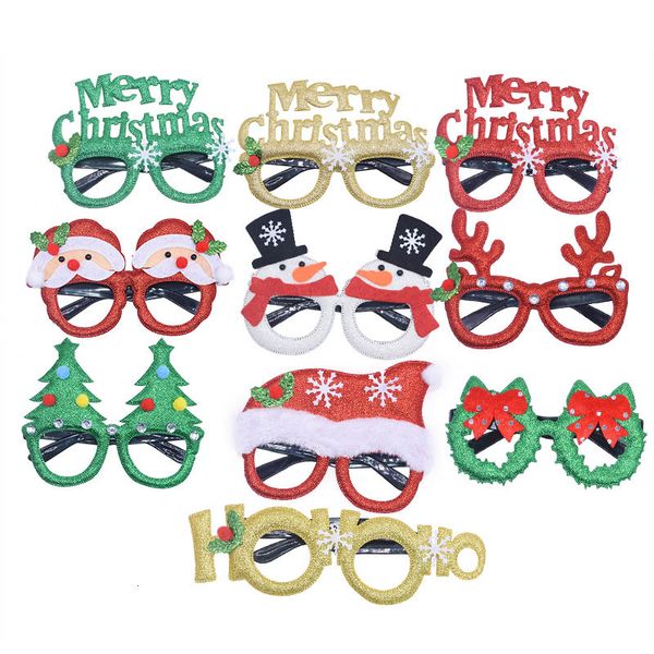

1pc decorations glasses for children toys santa claus deer snowman christmas ornaments kids gifts p props