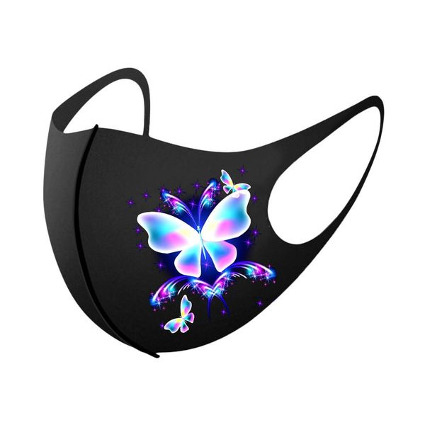 

washable mask butterfly printed face mask mouth caps pm2.5 ear hook protective mouth mask reuseable face shield bbyiny lipper