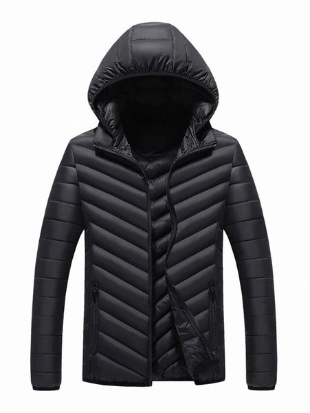 

men removable hooded zipper puffer coat b18k#, Black;brown
