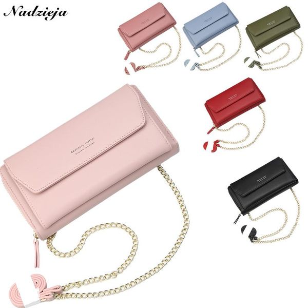 

baellerry women's long wallet shoulder bags portable zipper hasp purse lady high capacit clutch bag coin purse phone pocket