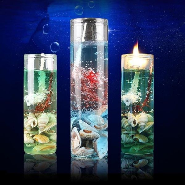 

bar glass crystal holder party romantic wedding decor candlestick ocean shells valentines scented jelly candle