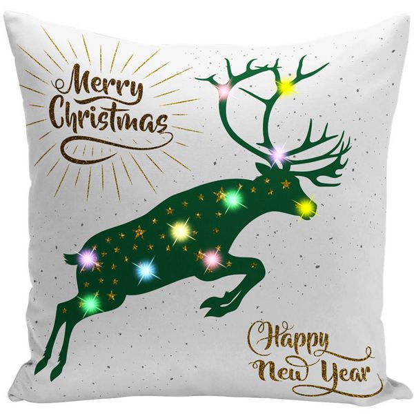 

new}christmas led case 45*45cm plush home sofa decorative throw pillowcase lighted creative pillow cover dhd2884