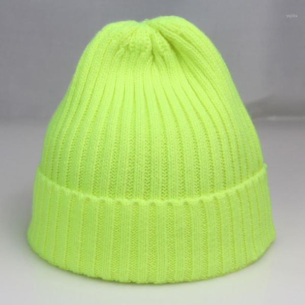 

beanies bright plain knit beanie winter women's hats blank crochet striped skullies cap neon yellow pink grey white1
