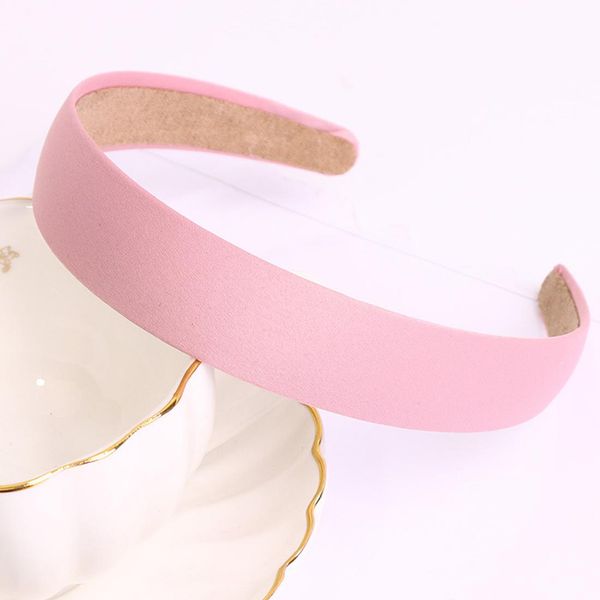 

1 pcs fashion solid plastic headband for women diy hair accessories 3cm wide covered headbands for girls retro lady's hair bands q sqcn