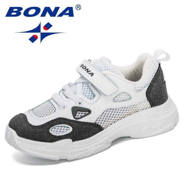 

bona 2020 new designers children sports shoes boys breathable running sneakers kids outside travelling leather shoes comfortable 1006, Black;red