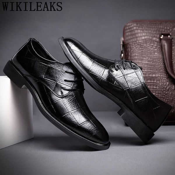 

oxford mens formal shoes genuine leather fashion black business shoes men italian for men chaussure homme mariage sapato s