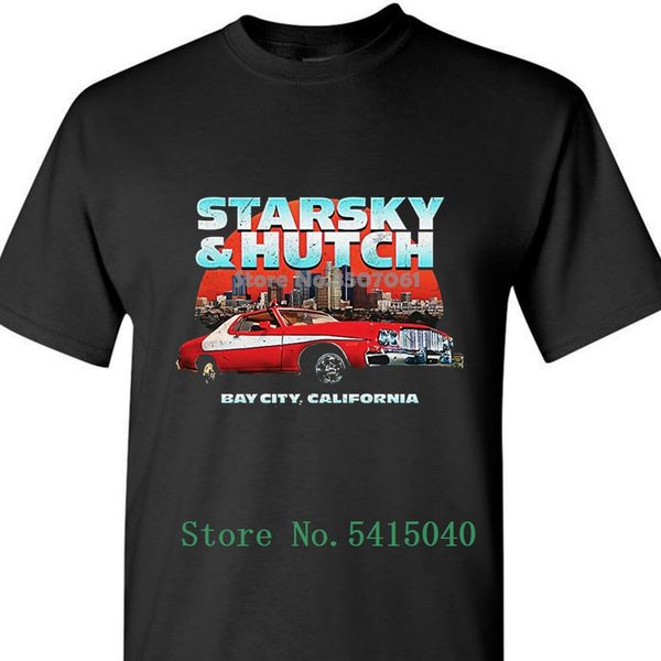 

men t shirt novelty clothes starsky and hutch bay city black t shirt 70s detective series coat sport hooded sweatshirt hoodie