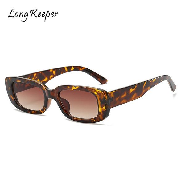 

sunglasses 2021 rectangle small women men narrow summer ladies leopard sun glasses retro square black pink uv400 drop, White;black