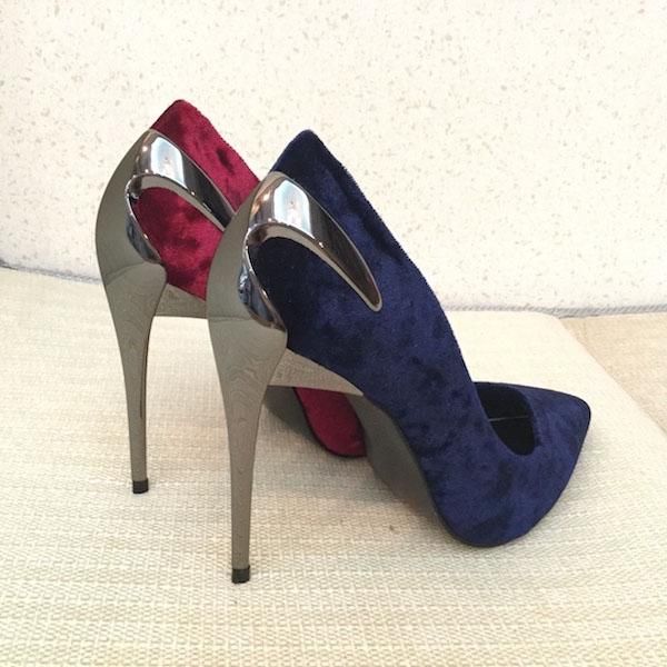 

dress shoes silver carved stiletto heel pointed toe women high heels, Black