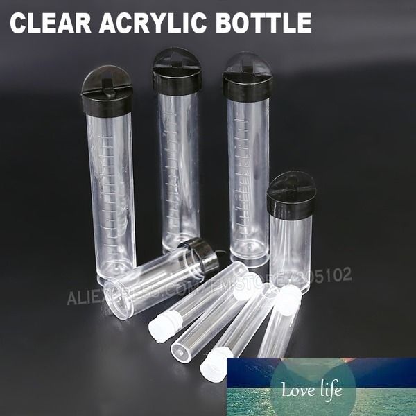 6ml 15ml 30ml Claro garrafas acrílicas frascos para diy desejo mensagem amostra de amostra perfume prego arte beads reagente vials recipiente case