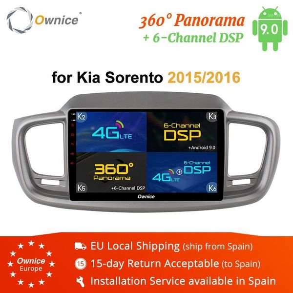 

ownice k1 k2 k5 k6 octa core android 9.0 car dvd radio player gps navi for kia sorento 2015 2016 stereo 4g 360 panorama dsp1