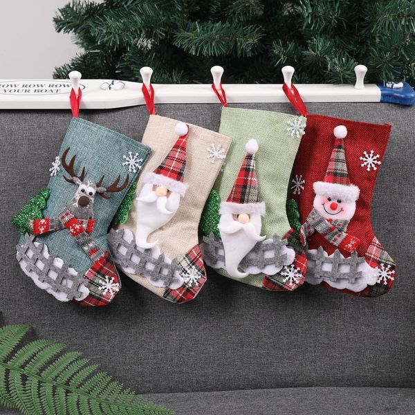 

hanging on wall christmas decorations 2020 creative christmas candy stocking gift bag trees socks