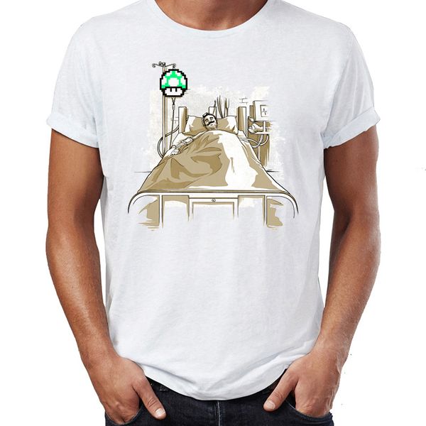 

мужская тенниска марио интенсивной терапии смешной one up смешные высокий иллюстрация работа printed tee спорта толстовка с капюшоном толсто