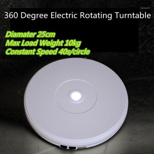 

lighting & studio accessories 10" 25cm led light 360 degree electric rotating turntable for pography max load 10kg 220v1