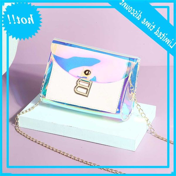 

luxury designer women shoulder bags 2020 new laser b chain gesp small square tas pvc mobile telephone wallet messenger bag