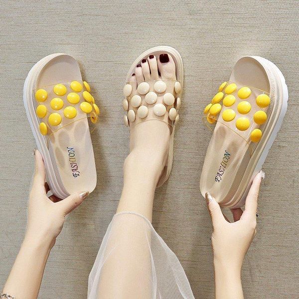 

transparent pvc women slippers female slippers open toe casual shoes ladies outdoor beach torridity 2020 new flops dropshipping, Black