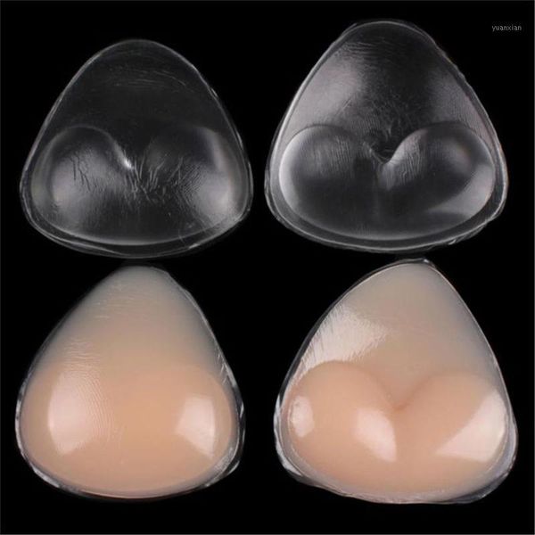 

women gel invisible inserts push up insert bra triangle pads enhancer pads silicone bra1, Black;white