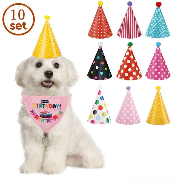 

icxei creative decorations pet theme party dog towel prop towel saliva hat dressing props hat s2pgf