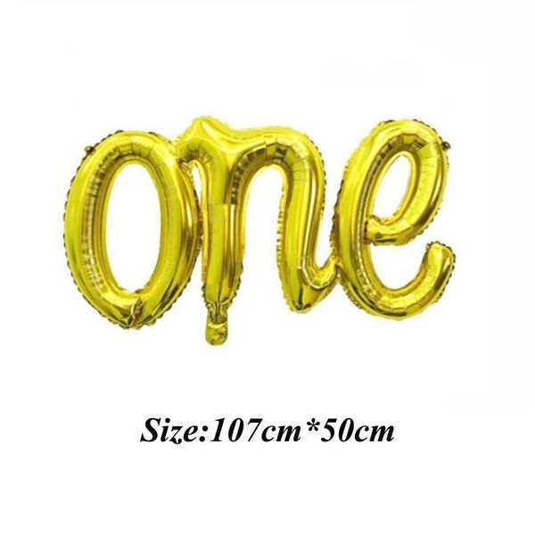 

conjoined letters foil balloons one boy girl gender reveal balloon birthday party decor kids baby shower inflatable air jlljmg