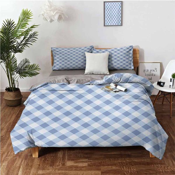 

diamond rhombus pattern checkered grid style mosaic compositionbedding 3-piece set