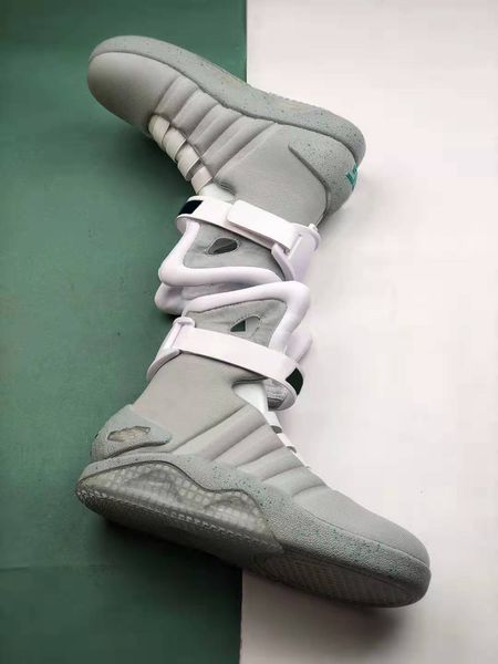 

auto laces air mag back to the future marty mcfly outdoor shoes men led light up black red grey with original box us7-13