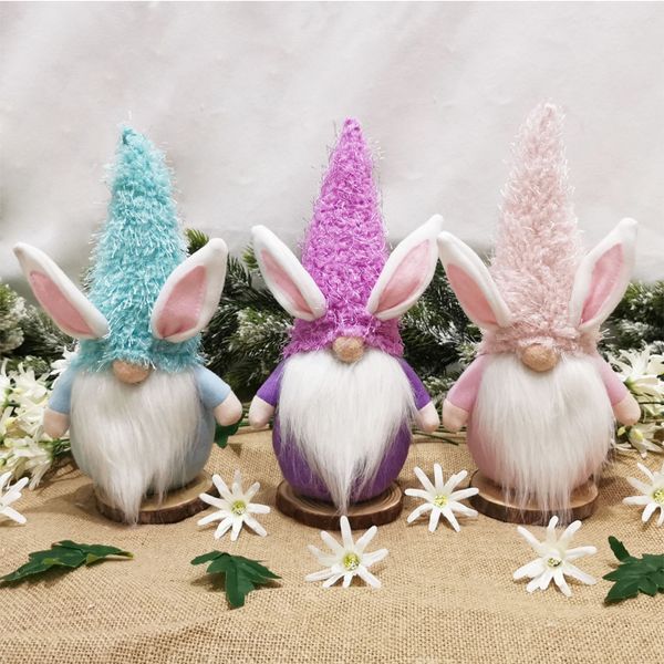 

easter faceless doll bunny easter decoration doll party table ornaments rabbit gnome dolls for window home decor kimter-c228fz