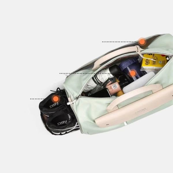

new travel bag large capacity dry wet separation sports fitness bag yoga bag women's short distance travel handbag