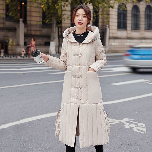 

2021 newx-long jacket for women single breasted female winter hooded plus size collar thick coat ladies 7vge, Black