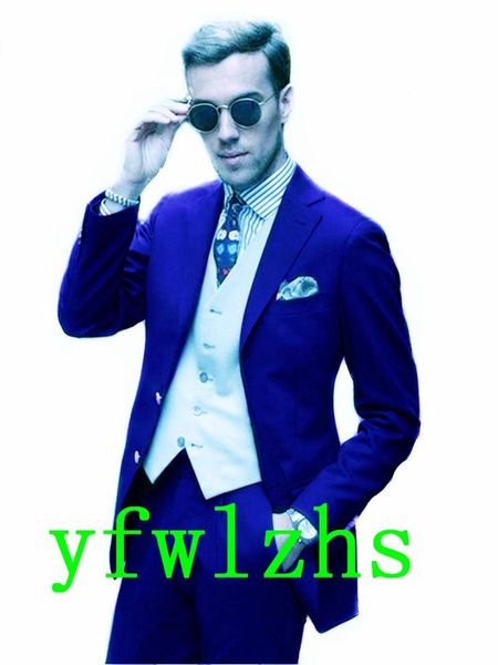 

handsome groomsmen notch lapel groom tuxedos wedding dress men suits blazer prom dinner (jacket+pants+tie+vest) a683, White;black