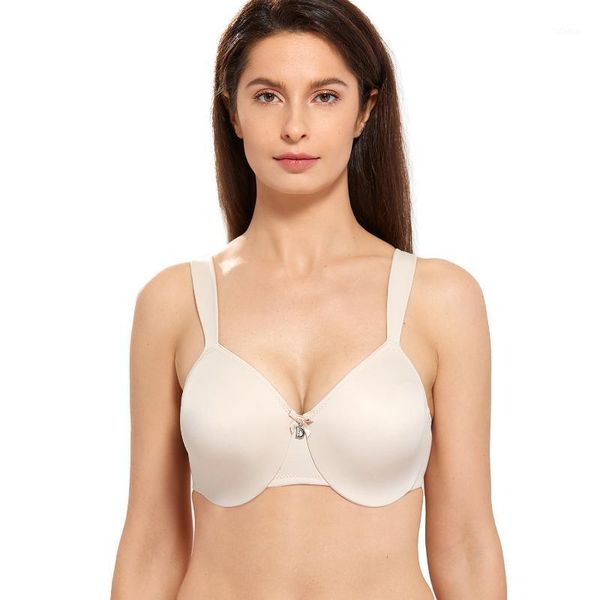 

bras women's smooth full coverage underwire plus size unlined minimizer bra1, Red;black