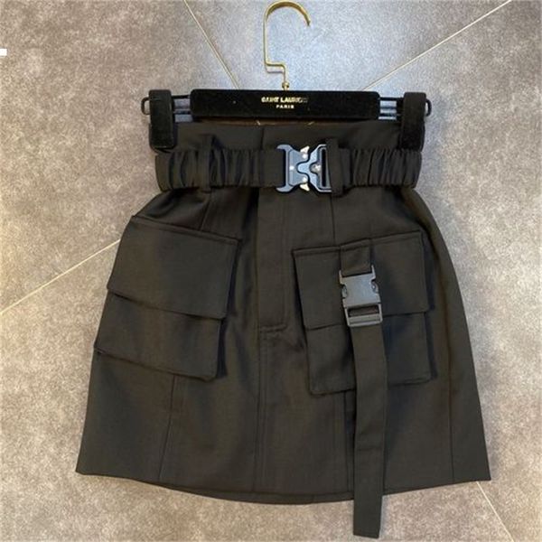 

new short 2021 alternate autumn mini skirt luxury designer woman clothes streetwear kpop style io9e, Black