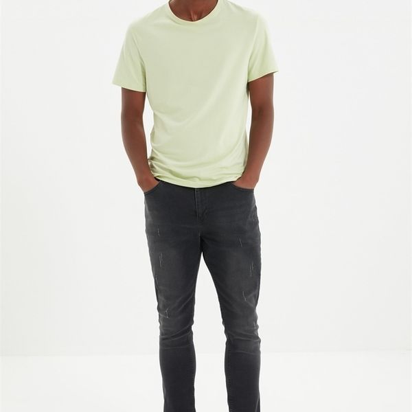 

trendyol male tapared skinny h destroylu jeans tmnaw22je0501 220314, Blue