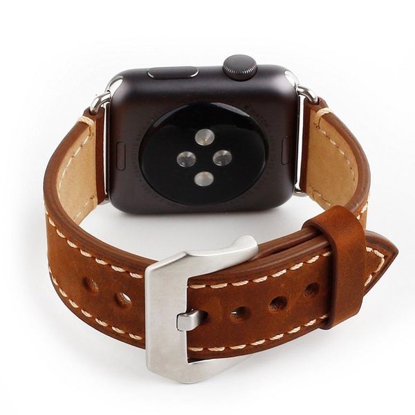 

leather strap for watch band 44mm 40mm 42mm 38mm accessories watchband belt correas bracelet watch series 3 4 5 6 wmtfba
