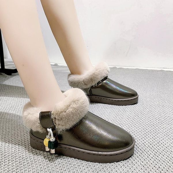 

плоские хлопчатобумажные ботинки zapatos de mujer женские водонепроницаемые снежные ботинки ботильоны для беловых ботинок женщина удобная зи, Black