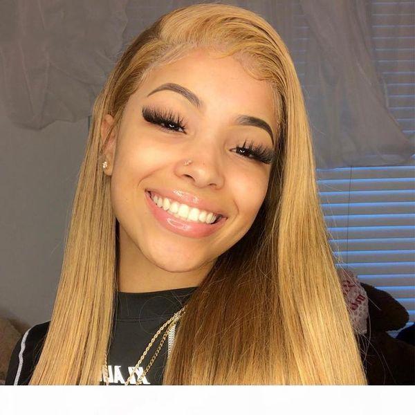 

13x4 lace front human hair wigs soku brazilian straight brown blonde red preplucked lace front wig remy hair wig for black women, Black;brown