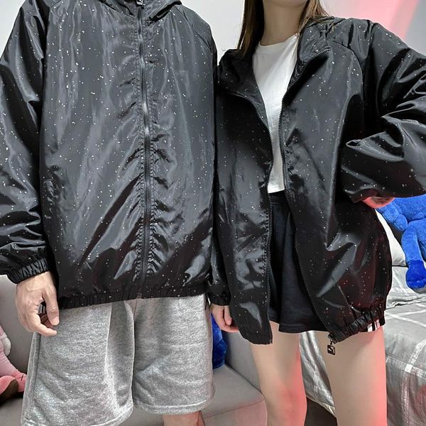 

pm brand logo jackets men color patchwork turn-down collar zipper windbreaker fashion coats hip hop male streetwear outwear 20789, Black;brown