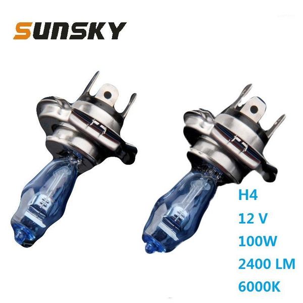 

a pair car halogen headlight bulb hod h4 halogen bulb super white 12v 90/ 100w 6000k 2400 lm auto accessories1