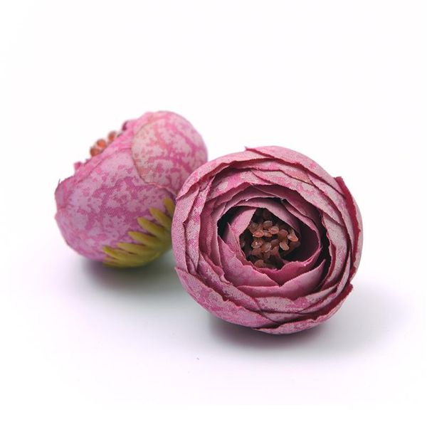 

10pcs 4cm mini silk rose bud artificial scrapbooking flower head for wedding decoration diy wreath gift craft flower acc bbyglw