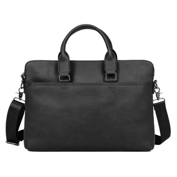 

business office lapbriefcase men pu leather handbag male vintage shoulder bags large solid black travel bags