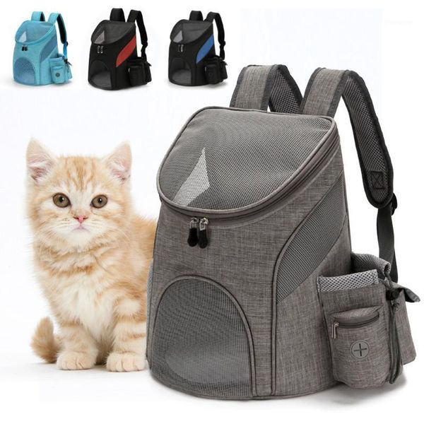 

travel pet dog backpack portable breathable carrier bag for puppy dog cat animals folding mesh bags outdoor product1