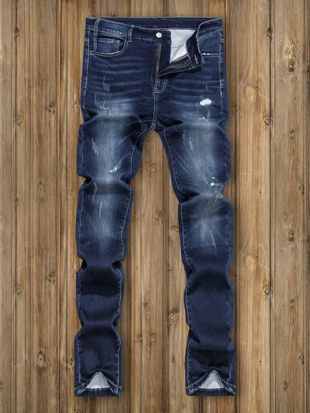 

men stone washed ripped jeans q0zk#, Blue