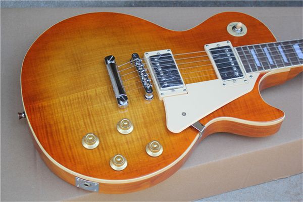 

2021 electric guitar,solid mahogany body tobacco color chrome hardware