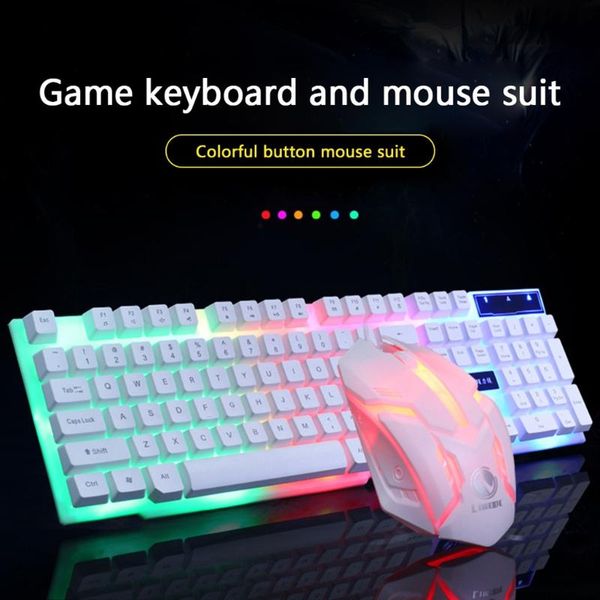 

usb wired 104 keys rgb backlight ergonomic gaming mouse keyboard set