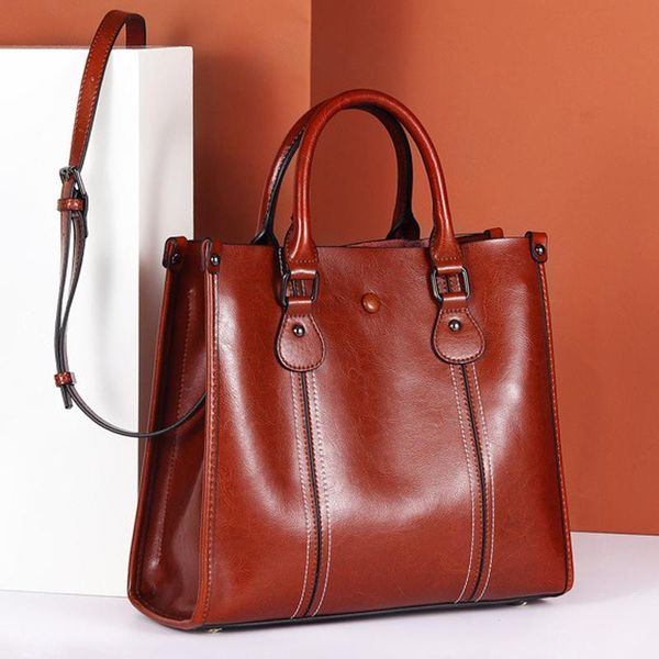 

мода vintage кожа женщины сумка сумка crossbody мешок плеча женщин большой емкости tote bolso mujer b43-60