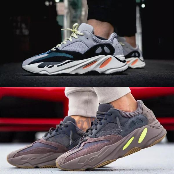 

inertia 700 wave runner mens women designer sneakers new hospital blue 700 v2 magnet tephra kanye west sport shoes 36-46 z39, Black