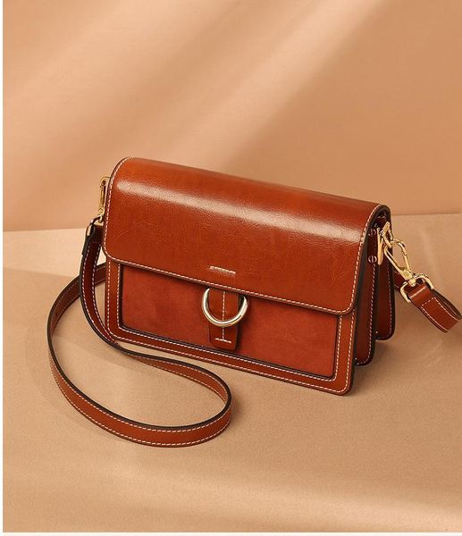 

shoulder bags 2021 baiqi zhenpi organ small package fashion summer women's bag network red explosion xiaockniupi oblique cross