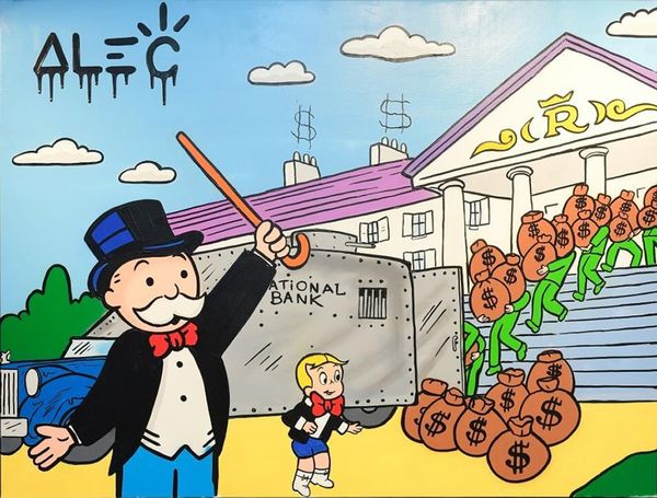

alec monopoly artworks monopoly richie loading out bank home decoration oil painting on canvas wall art canvas pictures 201220