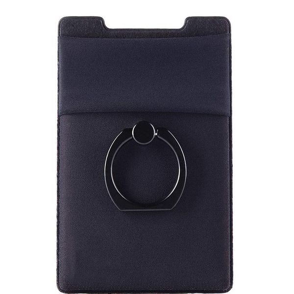 

3-in-1 adhesive sticker phone back cards spandex ring wallet mobile phone id card holder finger grip kickstand dual po qylego