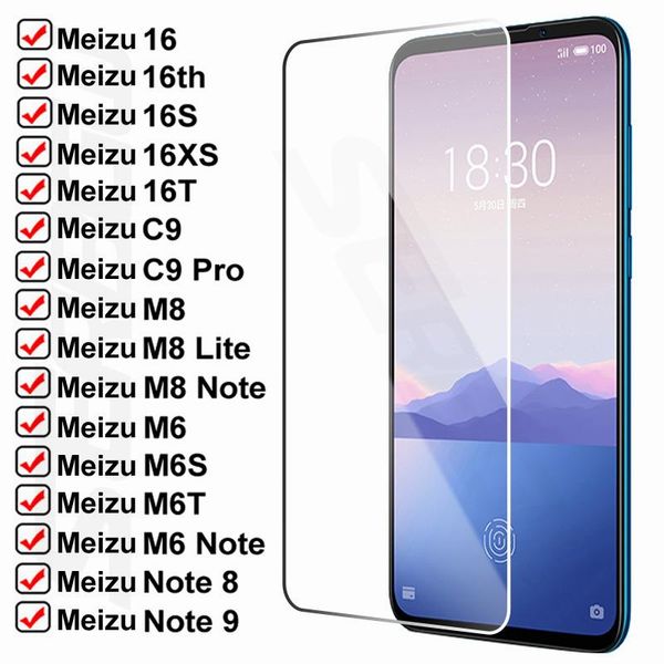 

9d защитное стекло для meizu 16 16s 16xs 16t 16t note 8 9 закаленный экран протектор c9 pro m8 lite m6 note sqcoxj bdejewelry