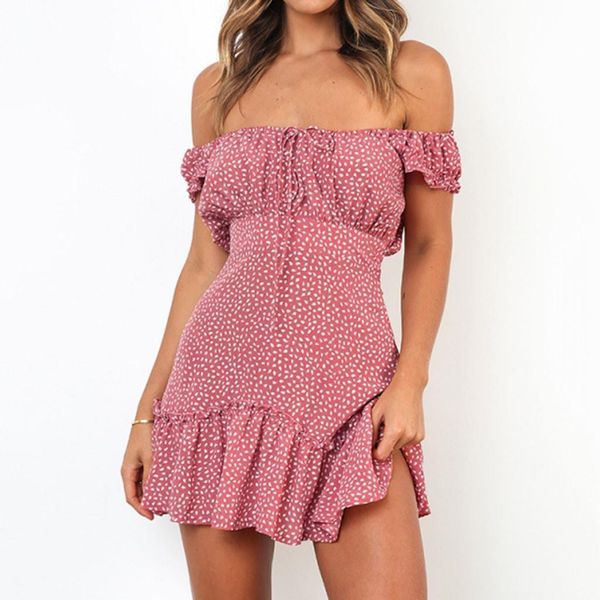 

women beach dress's printing off-shoulder mini dress princess dress vestido branco de praia drop shipping, Black;gray